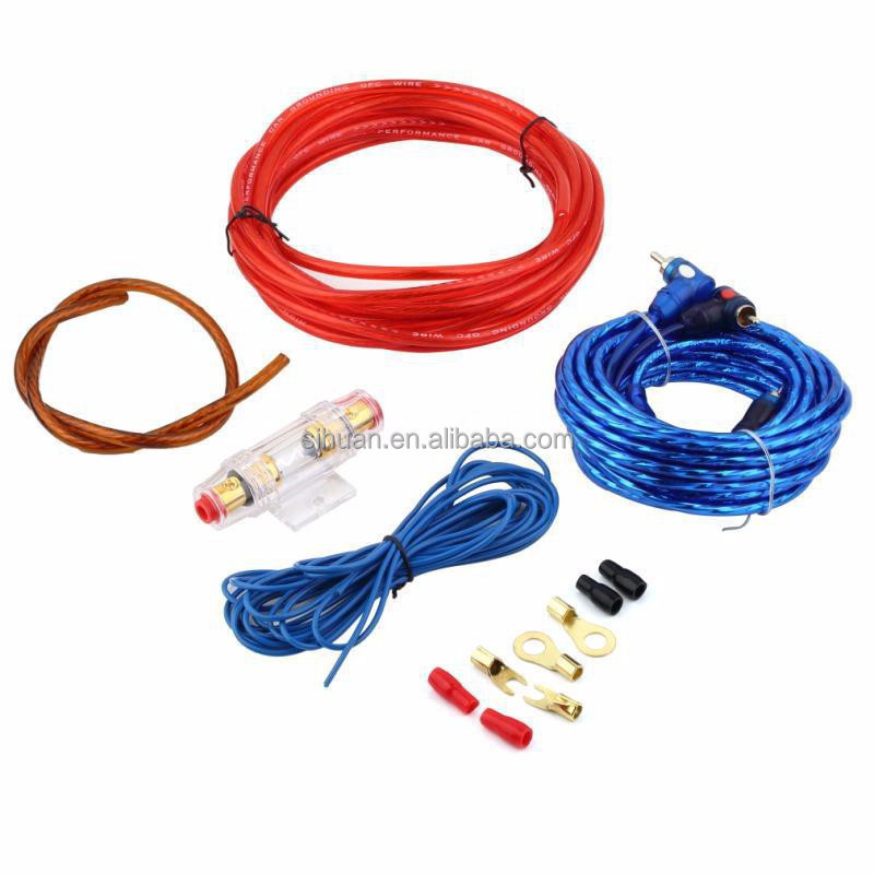 4/8 Gauge Car Amp Wiring Kit สําหรับรถยนต์ ออดิโอ คอนดิกเตอร์ วัสดุ ทองแดง Plated อลูมิเนียม