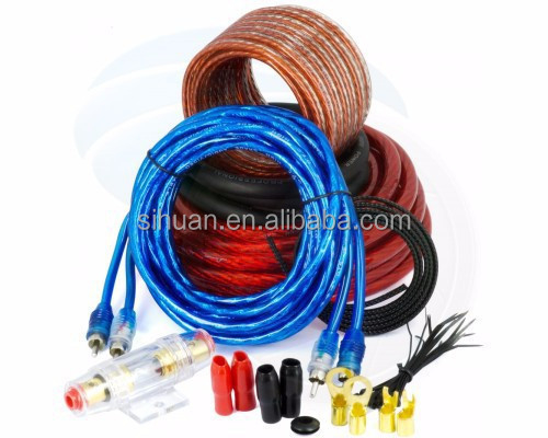 RCA สแตนดาร์ด Wire Car Audio Cable Kit และรถยนต์ แอมเปอร์ชุดสายไฟ ชาย หญิง