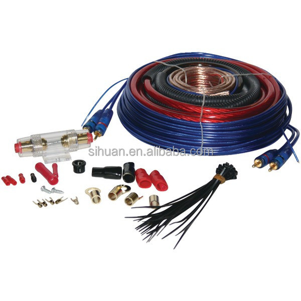 4 Gauge Car Amp Wiring Kit พร้อมความเหมาะสมกับความดันต่ําและการปิด PVC