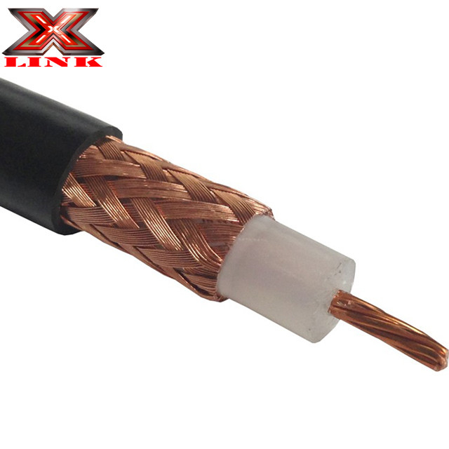 สายเคเบิลโคเอ็กซ์ RG213 ความอ่อนแอต่ํา 50 ออห์ม พร้อมเสื้อ PVC และการป้องกันขนทองแดงเปล่า