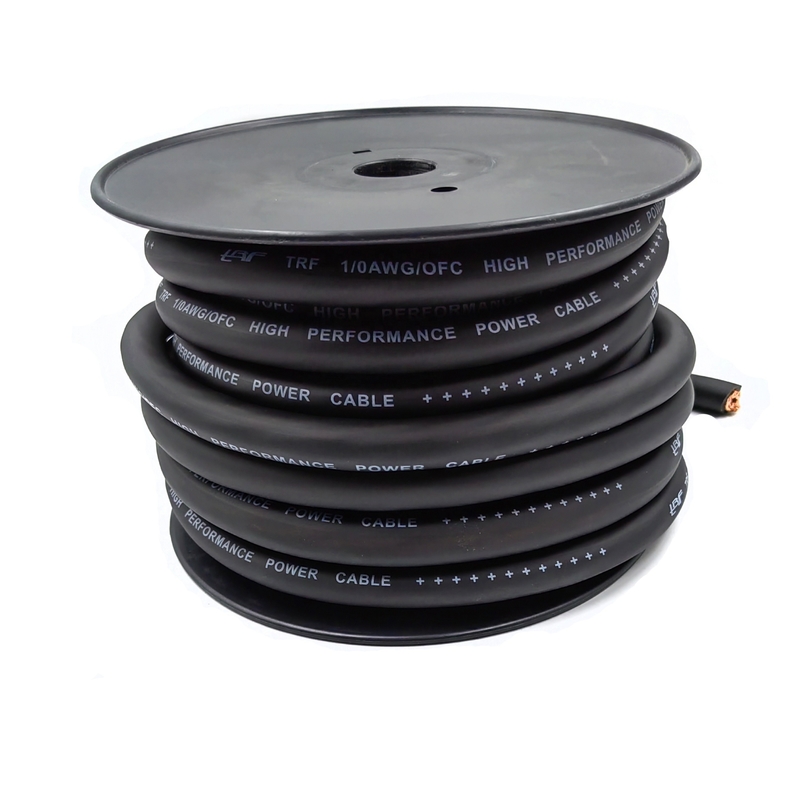 1/0 AWG ขนาดใหญ่ 4/0 GA รถเสียง OFC สายไฟฟ้า Soft Touch เสื้อ PVC นุ่ม