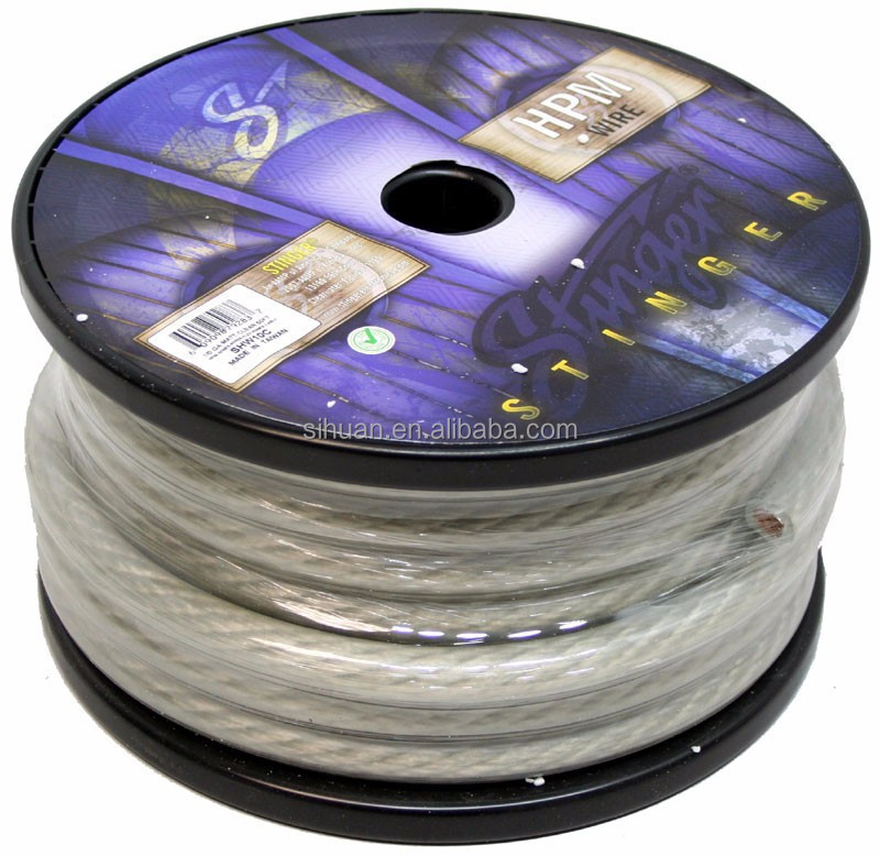 ทองแดง Plated อลูมิเนียม Conducer กระชับยืดหยุ่นรถออดิโอสายไฟฟ้ากับ PVC ติดกัน 0 4 8 Gauge ในสีใด ๆ